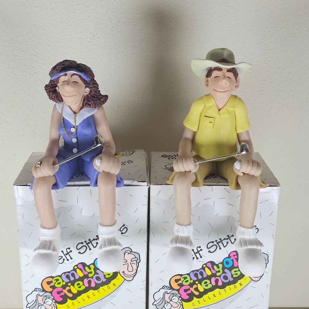 Lot D Manning Figurine Shelf Sitters Golf Couple from Family Friends Collection